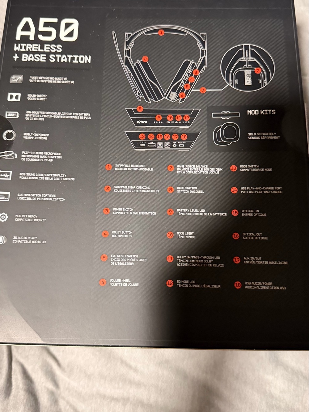 Astro A50 Wireless Gaming Headset with Base Station — Black - Picture 2 of 11